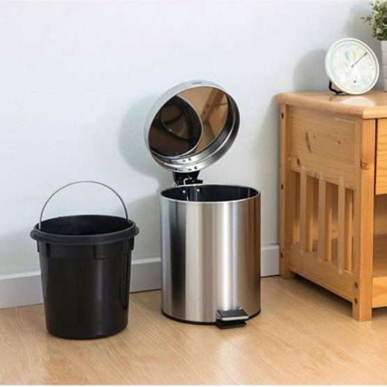 Thùng rác inox đạp chân – 12 lít